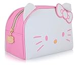Sanrio Hello Kitty Makeup Bag for Women | Hello Kitty PU Leather Travel Toiletry Bag for Women | Make Up Travel Bag Cosmetic Bag Makeup Pouch