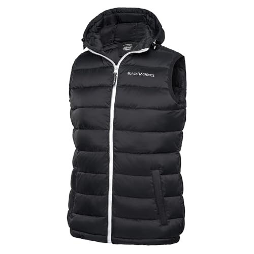 Gilet matelassé pour femme contre le froid et le vent d'hiver avec capuche