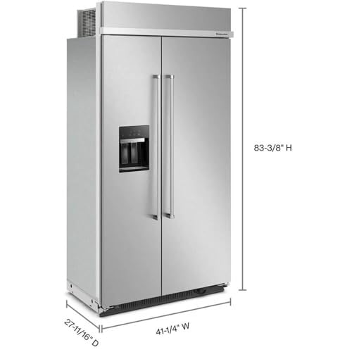 KitchenAid KBSD702MPS 25.1 Cu. Ft. Stainless Steel Built-In Side-by-Side Refrigerator on Fridge.com