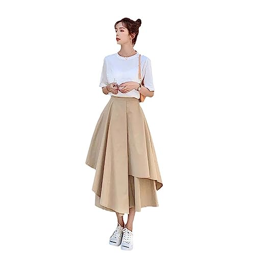 Jupe plissée japonaise gothique à taille haute asymétrique