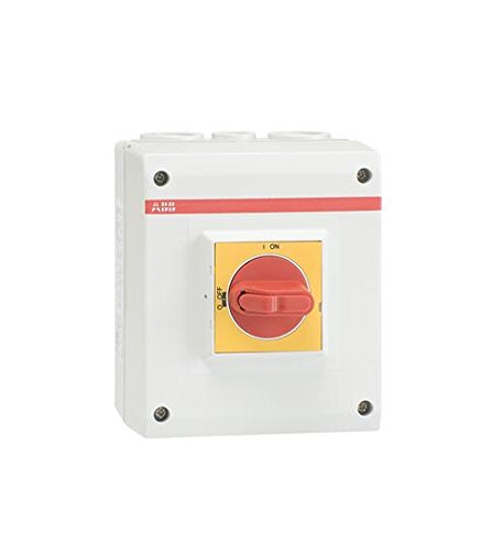 Commutateur Boîte 4 pôles OTP25BA4M ABB Entrelec avec commande rouge jaune
