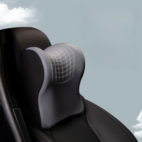 Image of STARQ Premium Car Seat Cushions Combo Seat Back Support, Neck Rest Pillow, Seat Cushion for Driving Seat Memory Foam, Cotton Cover Ergonomic Car Cushions Pillows (Grey)