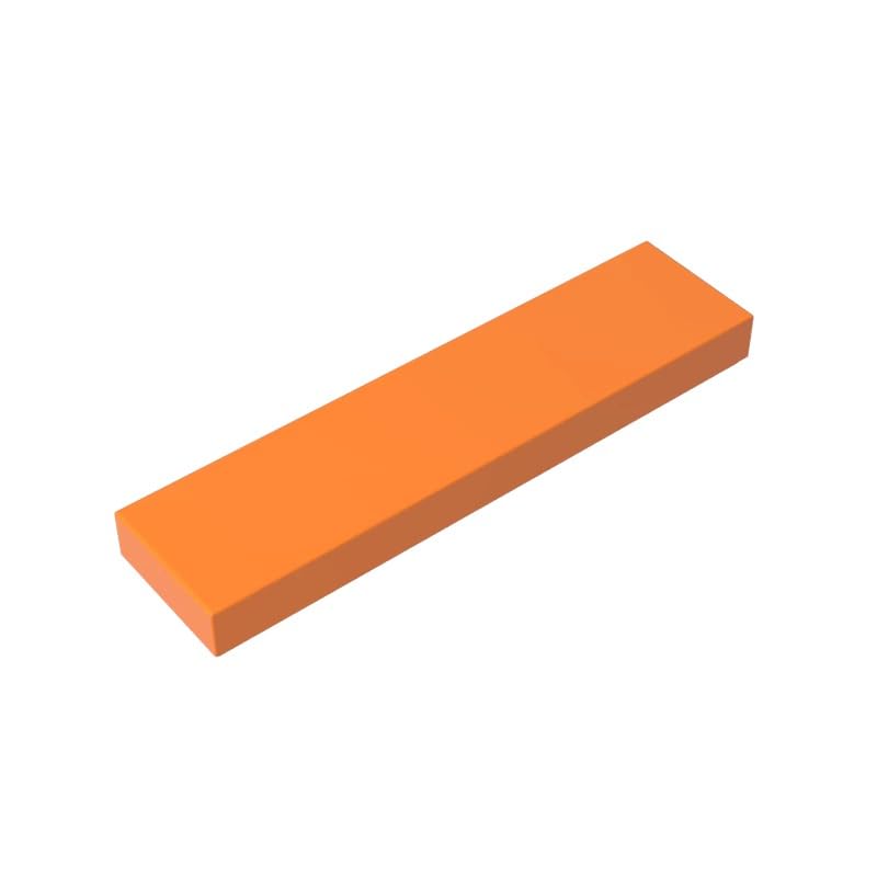 Gobricks 2431 Foundation Plate Tile 1x4 with Groove 50 Pieces GDS-563 Compatible with Lego Building Blocks Color:Orange — image 1