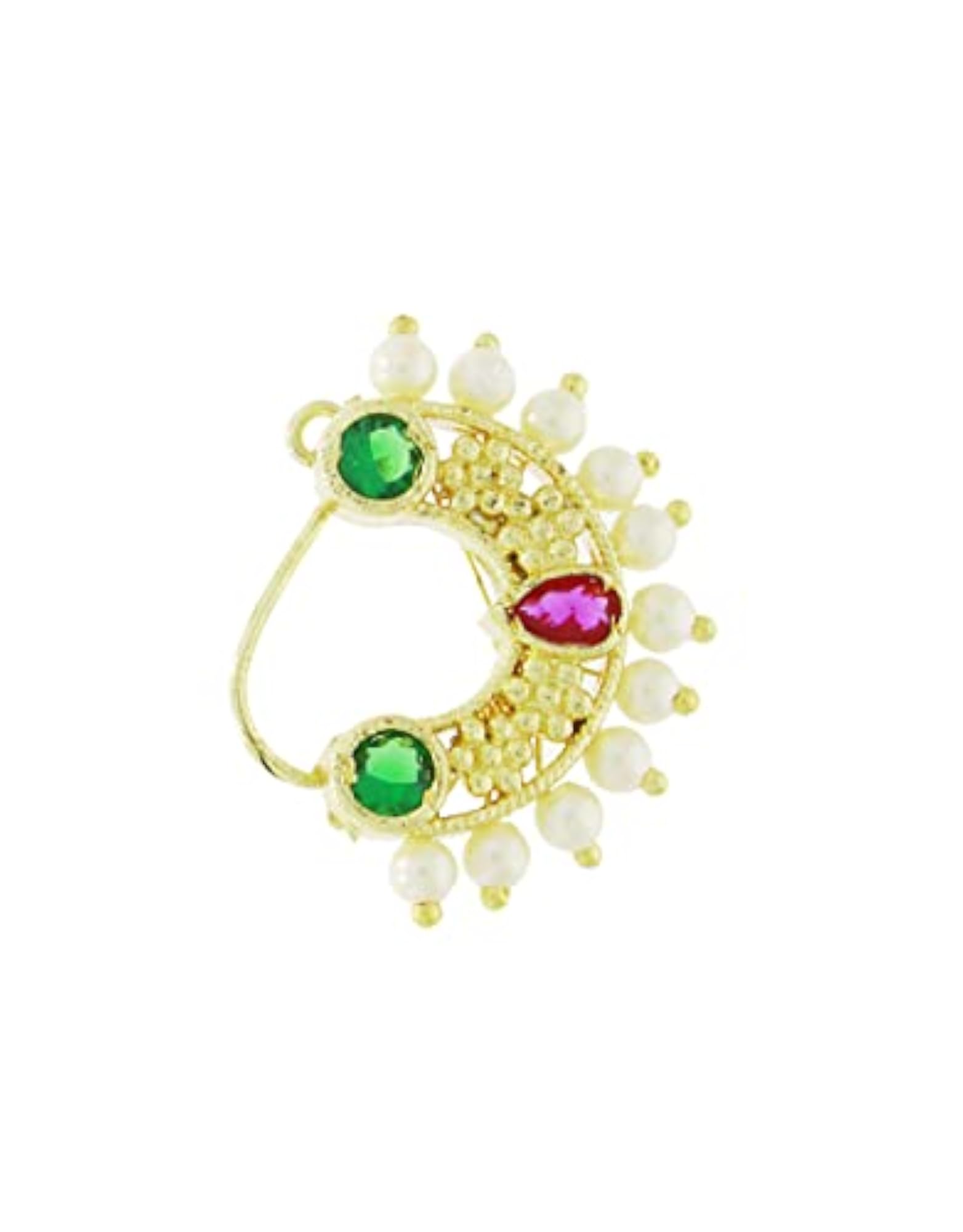 Women's Traditional Maharashtrian Nath Pressing Nose Ring
