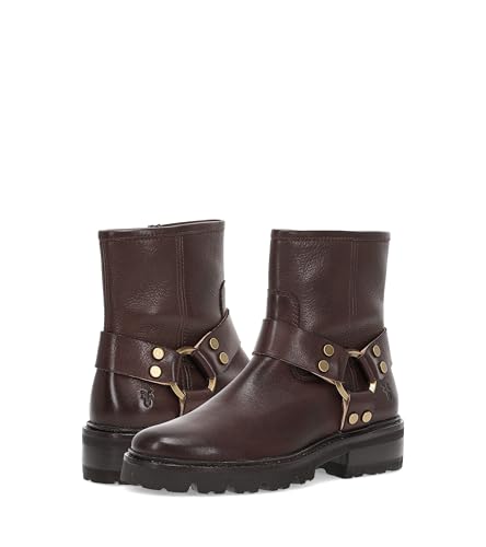 Frye Olivia Harness Short Boots for Women - Soft Leather & Suede, Chunky Heel, EVA Outsole, Versatile Colors3