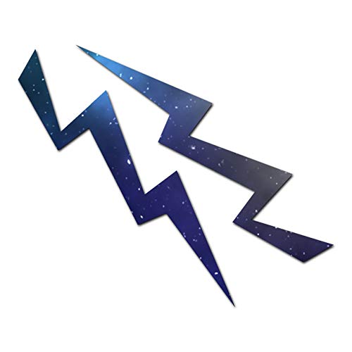Image of Lightning Bolt - Vinyl Decal Sticker - 4.5 inch x 3.75 inch - Galaxy