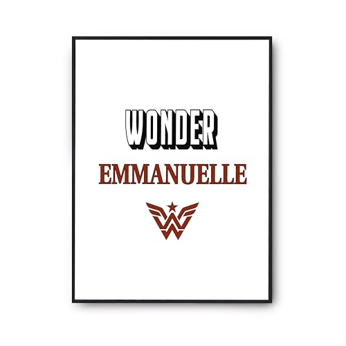 Affiche Wonder Emmanuelle : poster humour et décoration murale citation fabriquée en France