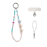 【Taille】Dragonne téléphone bijoux : environ 8,27 po/21 cm de long. Carte en forme de T : environ 2,3 po/5,85 cm de large, 2,01 po/5,1 cm de long. Anneau en alliage : environ 0,98 po/2,5 cm de diamètre