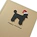 Poodle Christmas Card | Single Card or Pack of 10 | Handmade Standard Poodle Holiday Notecard | Choose your dog color