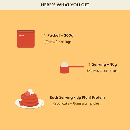Image of Cosmix No-Nonsense Protein Pancake | 8g Protein /Serving | Instant Breakfast with Supergrain Blend (Oats, Jowar, Kodo, Little Millet) | Pancake Mix | No Maida, No Refined Sugar | Vanilla - 200g