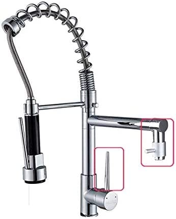 Gastro Robinet de cuisine professionnel à ressort hélicoïdal extensible Chromé Cover