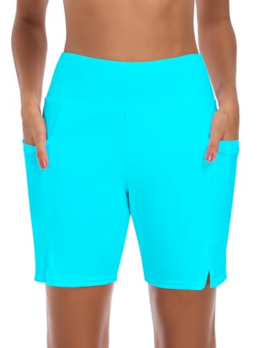 Short de bain taille haute femme RELLECIGA pour plage et surf