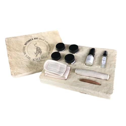 Image of 100% Natural Facial Kit for Glowing Skin & Anti-Aging | Botanica Age Grace & Renewal Skin Care Kit with Cleanser, Face Pack, Scrub, Cream, Aloe Vera Gel & Mist