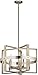 Kichler 44290WWW Peyton Chandelier, 5-Light 300 Total Watts, White Washed Wood