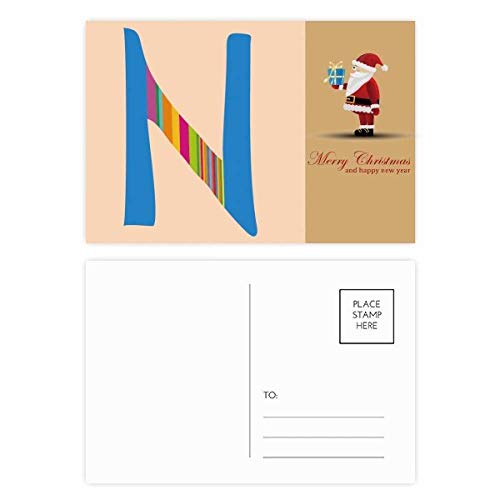 Cartes postales Père Noël Orange N Alphabet pour partager la magie et la chaleur des traditions