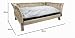 UNUS Hundebett aus Weide, eckiges Hundesofa L 80 x B 50 x H 30 cm