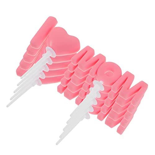 Abaodam 50 Pçs Cupcake Inserções De Bolo Do Dia Das Mães Copos De Papel Rosa Enfeite De Coquetel Eu