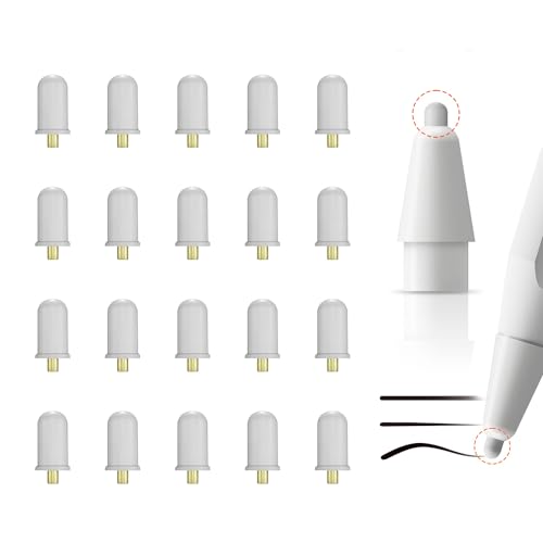 IFELI Apple Pencil Pen Tips Protector - Pencil tip refill for iPad, Apple Pencil 2nd Generation, 1st Gen, and Pro (Gray, 20pcs)
