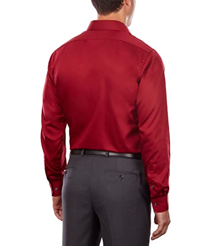 Van Heusen Mens Dress Shirts Regular Fit Lux Sateen Stretch Solid