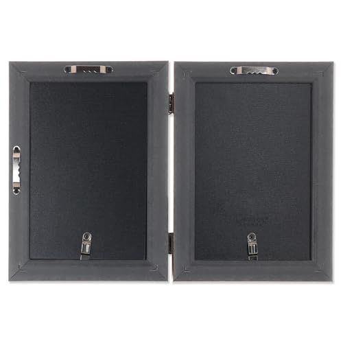 Image of Lawrence Frames 4x6 Hinged Double Sutter Burnished Gold Picture Frame