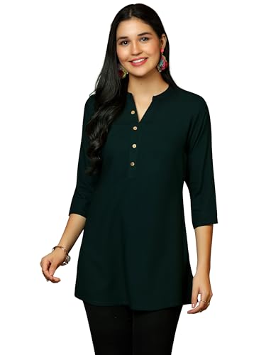 Image of Libas Womens Solid Viscose Straight Kurti for Women Suit