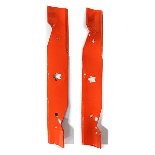 Husqvarna 42-Inch High-Lift Bagging Lawn Mower Blades, Lawn Mower Parts for Husqvarna Riding Mowers, Replacement for OEM Part No. 668138971, Orange, Pack of 2