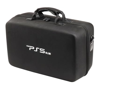 Image of New World Storage Bag for PS5 Slim, For PS5 Slim Storage Bag Travel bag Carry Case ,Waterproof Shoulder Bag for Playstation 5 Slim Disc and Digital with Both Side Storage Compartment