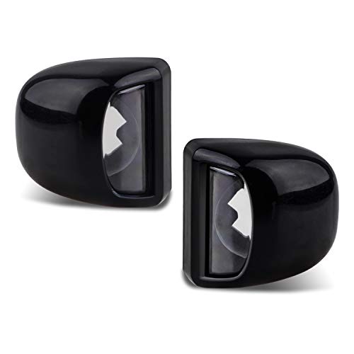 HERCOO License Plate Lights Lamp Lens Black Housing Compatible with Silverado Sierra Avalanche Suburban Escalade Yukon Step Bumper Truck Clips Aftermarket, Pack of 2 - Thumbnail 5
