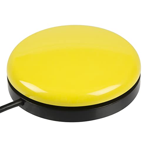 Image of AbleNet Buddy Button Switch Yellow - Assistive Technology Interactive Switch for Communication and Accessible Play - Product# 57500