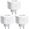 meross Smart WLAN Steckdose, Alexa Steckdose 16A Intelligent WiFi Plug 2.4Ghz kompatibel mit Alexa, Google Home und SmartThings, 3680W Stecker mit App Fernsteuerung, Kein Hub erforderlich, 3 Stücke
