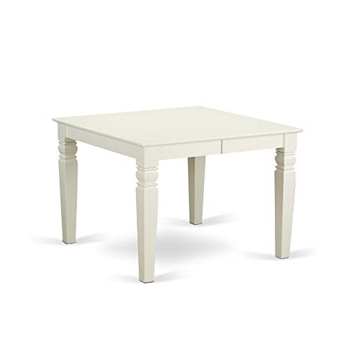 East West Furniture Weston Modern Kitchen Rectangle Dining Table Top with Butterfly Leaf & Stylish Legs, 42x60 Inch, Linen White East West Furniture Weston Modern Kitchen Rectangle Dining Table Top with Butterfly Leaf & Stylish Legs, 42x60 Inch, Linen White