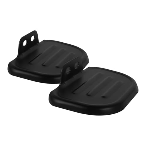 FELTECHELECTR 1 Pair Mini Folding Bicycle Foot Pegs Durable Aluminum Rear Seat Pedals for Mountain Bikes Easy Installation Convenient Footrest for Black Finish