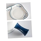 VANZACK Keramik Fischmuster Rechteckige Servierplatte Kreative Frühstücks Salatteller für Haushalt und Restaurant Vielseitiges Geschirr für Obst Pasta und Snacks Elegantes Design