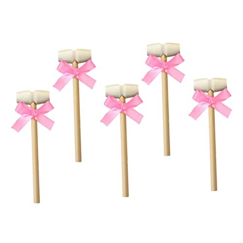 UPKOCH 5 Peças De Ornamentos De Martelo De Madeira Marteladas Mini Martelos De Madeira Para Mini Mar