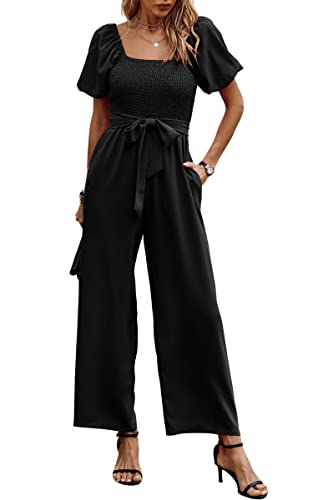 Toplop Jumpsuit Damen Sommer Elegant Hosenanzug mit Quadratischem...