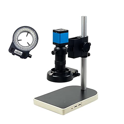 Microscope 13MP HDMI 22MP 38MP Microscope Digital Camera Lens 56 LED Light Workbench Stand(3)