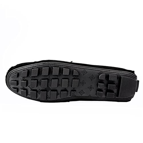 Mens Loafers Shoe PU Tassel Stitching Details Round Toe Suede Vamp Comfortable Flat Heel Lightweight Wedding Slip-ons3