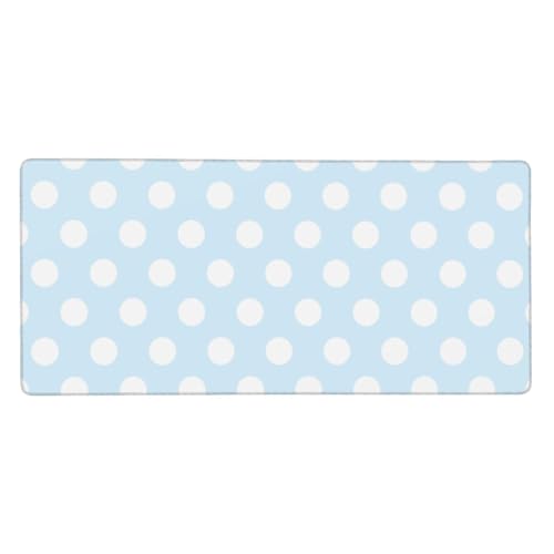 Tapis de souris de jeu à bords cousus et base caoutchouc antidérapante bleu