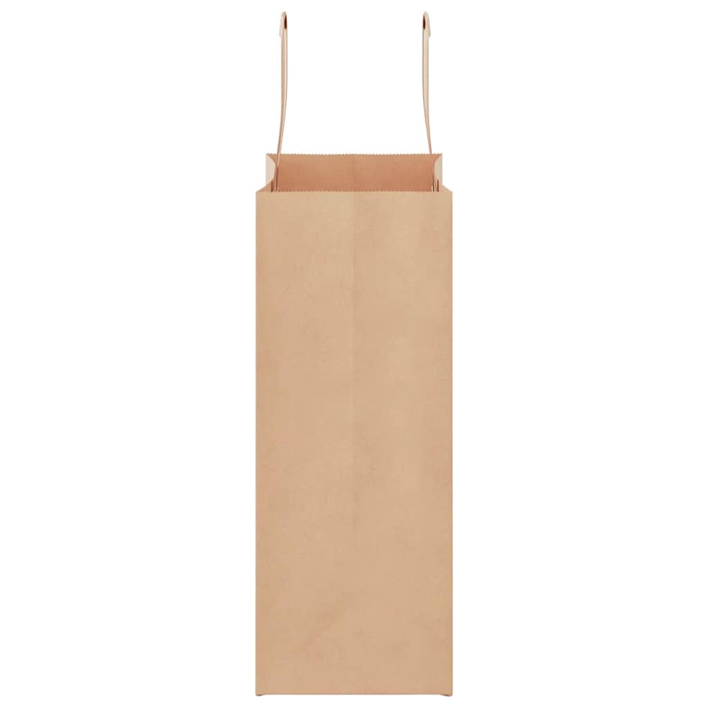 Sacchetti di carta 50 pezzi con manici marroni 21x11x28 cm Kraft
