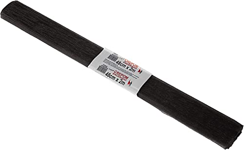 Papel Crepom Encerado 48X200 40Un Preto