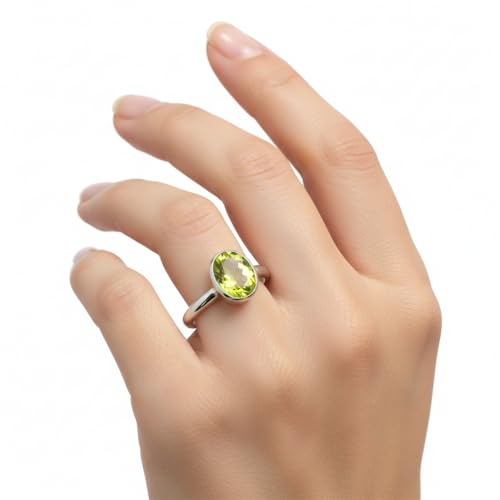 Bague péridot august stone en argent 925 le cadeau d'anniversaire idéal - 4