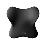 Poduszka lędźwiowa z pianki memory foam do samochodu, uniwersalna poduszka pod głowę, szyję poduszka do jazdy(Black Headrest)