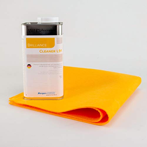 Preisvergleich Produktbild Berger-Seidle L91 Cleaner / + Premium-Pflegetuch / Fußboden-Reiniger / Parkett Holzboden / farblos (1 Liter)