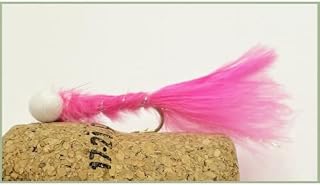 6 unidades de color rosa, diseño de trucha pesca moscas, tamaño 10