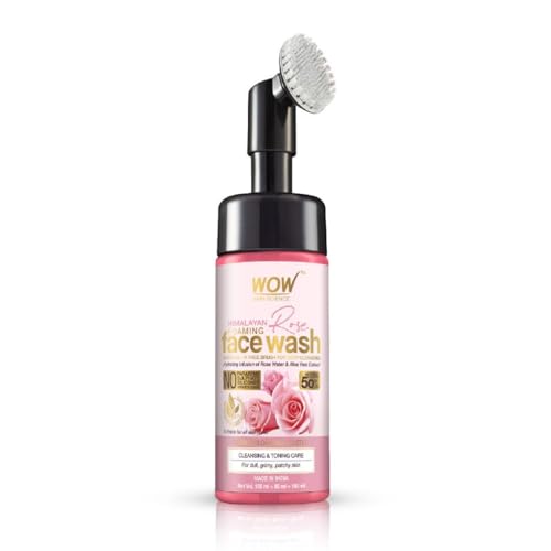 BUY 1 Get 1. WOW Skin Science Himalayan Rose Foaming Face Wash With Built-in Face Brush – 150mL For Rs. 234 @ 48 %