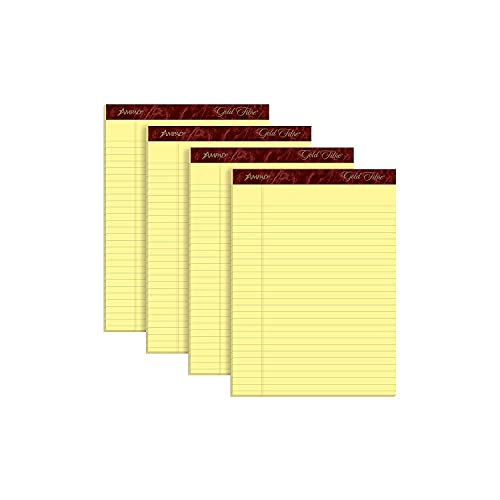 Esselte Corporation Perforated Pads,Legal,50 Sheets,8 1/2" x 11 3/4" ,4/Pack,Canary - Image 5