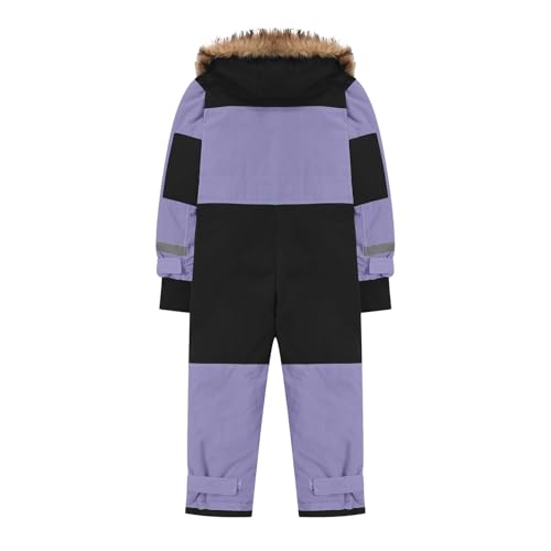 BOXIACEY Snow Suit for Kids One Piece Snowsuits Overalls Ski Suits Waterproof Winter Jumpsuit Warm Jackets with Hood4