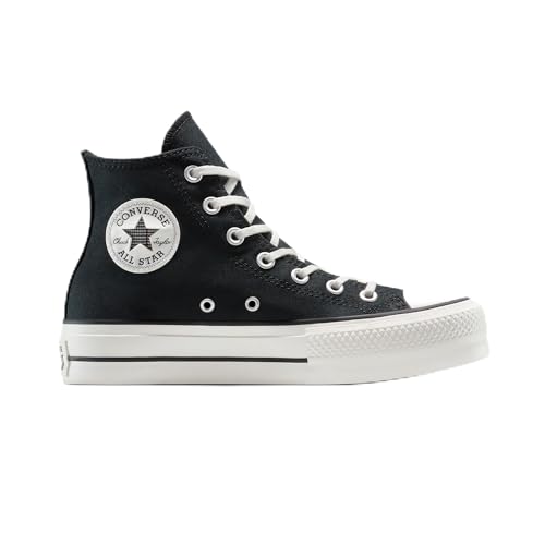 Converse Chuck Taylor All Star Lift Platform Floral Black A15534C - Zapatillas deportivas, Black White Sunny Angle, 37 EU