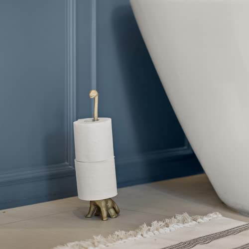 Wallcharmers Gold Paper Towel Holder, Metal Toilet Or Kitchen Paper Holder For Floor Or Countertop, Gold Dino #TOP7