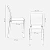 Baroni Home Set di 4 Sedie in Policarbonato Trasparente Resistente, Smontabile in 2 Pezzi, Seduta Ergonomica con Schienale Incurvato, 36x81x43 cm